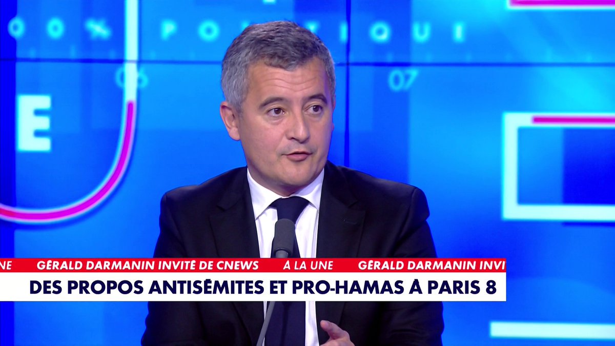 «J’ai l’impression qu’on s’habitue à la haine des Juifs», déplore Gérald Darmanin, ministre de la Justice, dans 100%Politique