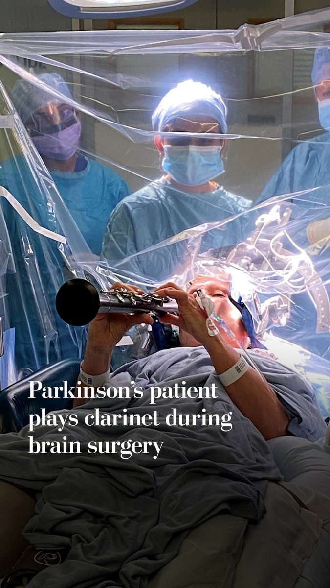 Denise Bacon underwent a four-hour procedure to improve her Parkinson’s symptoms, playing the clarinet as doctors stood behind her, piercing holes into her skull to implant electrodes which would deliver electrical pulses to the brain.