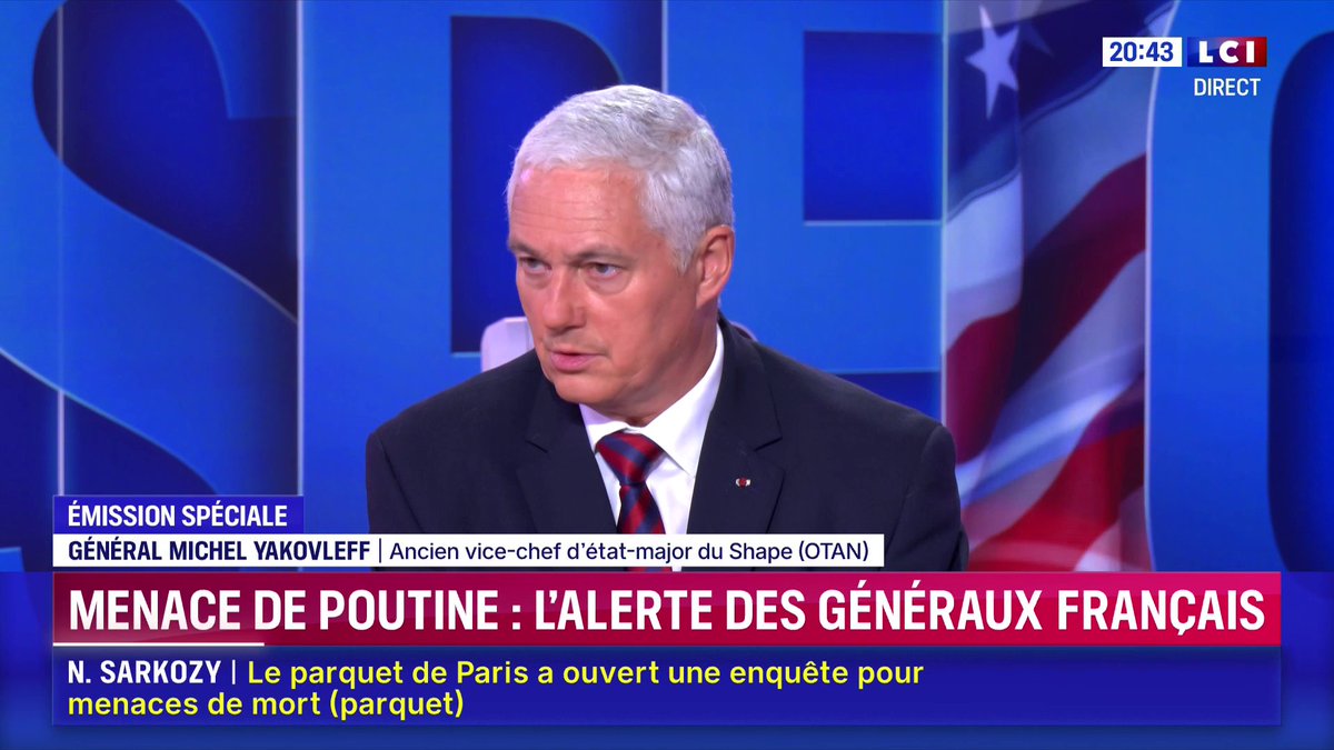 🗣️ "Poutine hait l'Occident, il n'a pas de projet politique, il porte le deuil de l'Union soviétique", analyse le général Michel Yakovleff 📺 Suivez notre édition spéciale avec Darius Rochebin sur LCI
