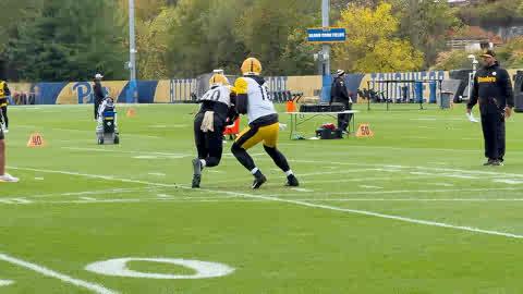 Great to see rookie Will Howard back spinning it again! 👍 #Steelers #NFL
