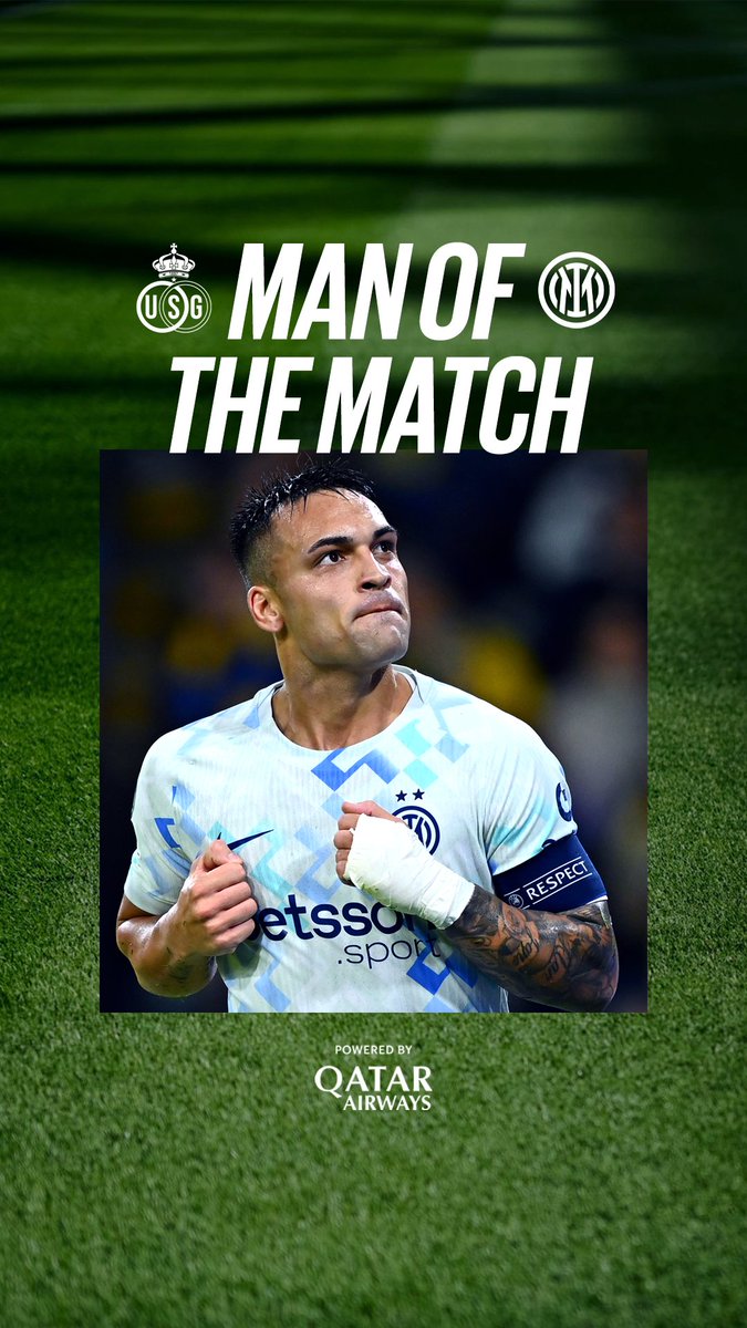 Ovunque servisse, c’era lui. Gol, recuperi, leadership: Lautaro è il #MOTM di USG–Inter 🖤💙 Powered by Qatar Airways