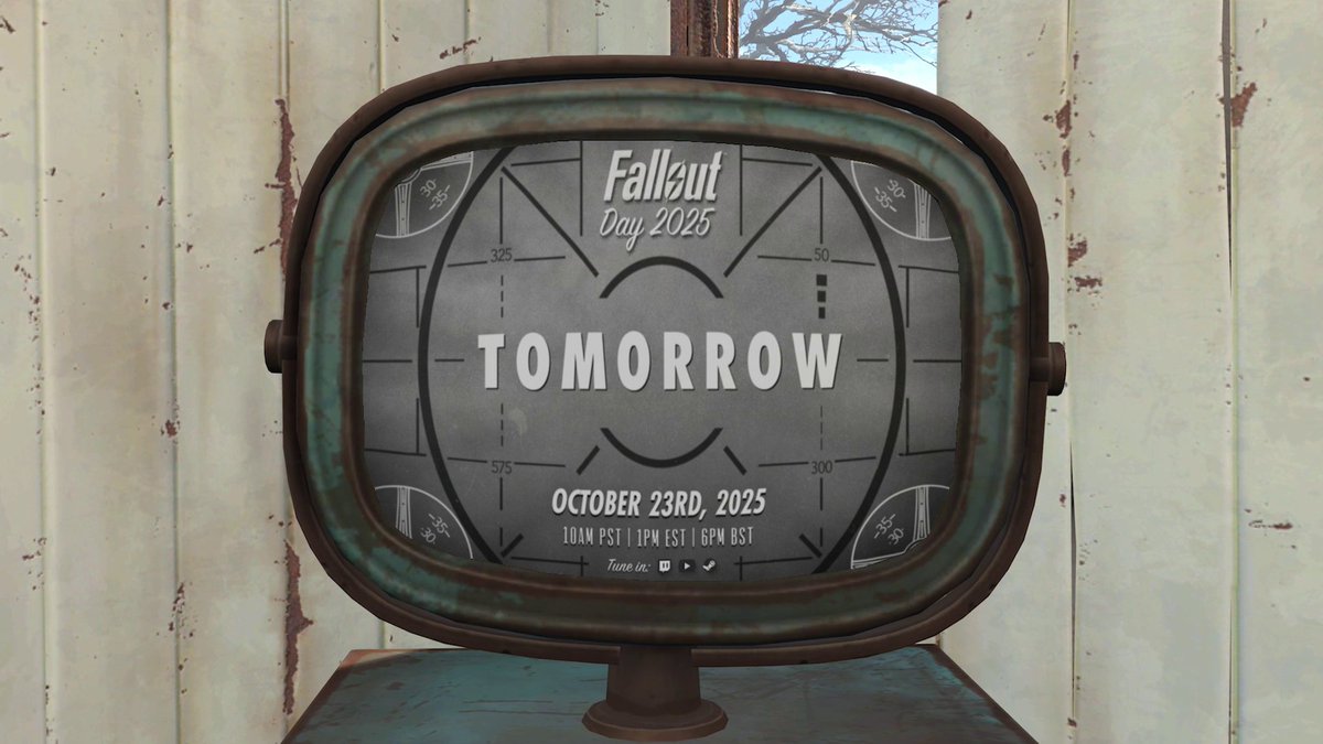 Can't wait to celebrate #FalloutDay with you! See you tomorrow at 1pm ET on