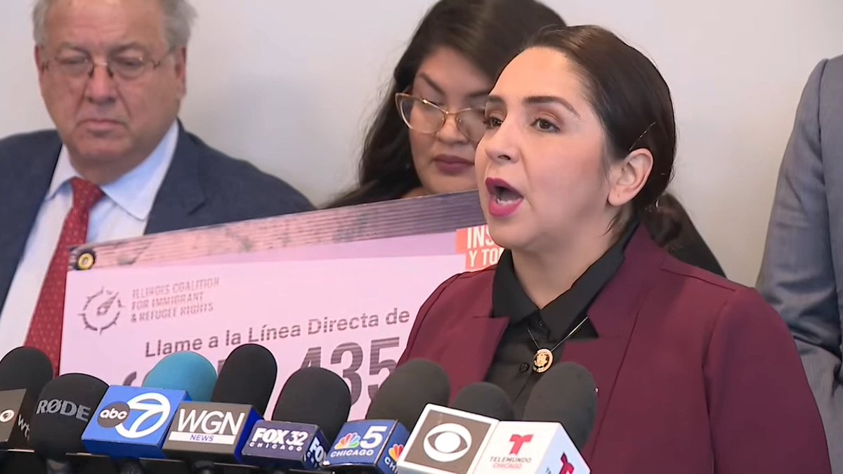 U.S. Rep. Delia Ramirez (D-IL) announces a hearing she, Rep. Chuy Garcia (D-IL) and other Judiciary Committee Democrats are holding later this week on ICE's use of force in Chicago. She also subpoenaed DHS Secretary Kristi Noem to testify.