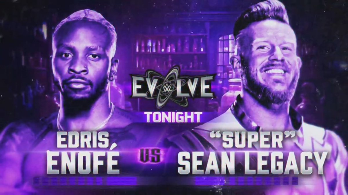 This one is going to be good. Sean Legacy and Edris Enofe battle it out TONIGHT on #WWEEvolve at 8e/5p only on Tubi! WATCH HERE ▶️: