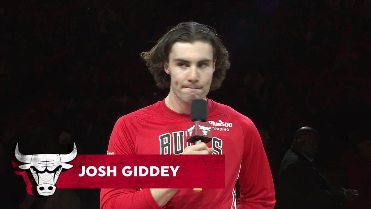 Josh Giddey gives a message for the United Center crowd before we tip off our season 👀🔴