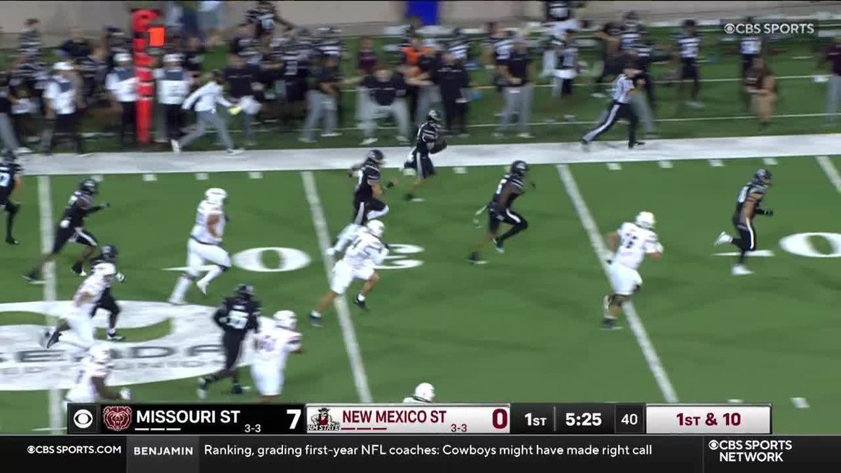 An INT and a HUGE return for Missouri State Football 😤