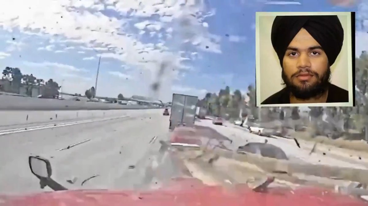 According to Bill Melugin the intoxicated big rig driver who killed 3 & injured several others after plowing into parked traffic in Ontario California is a 21 year old illegal invader named Jashanpreet Singh. Jashanpreet reportedly entered the U.S. illegally & was released by Biden admin in 2022... #CityLife #NoNameGiven #enrichment #illegals #invaders #invasion #crime #3rdWorld #california #diversity