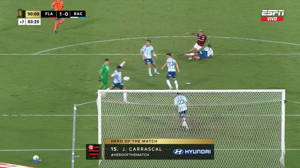 La pelota se iba AFUERA, pero Marcos Rojo la desvió y ese rebote decretó el 1-0 de Flamengo ante Racing por Libertadores. ❌🇦🇷
