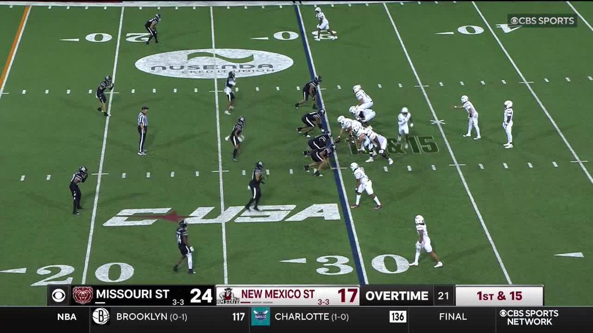 MISSOURI STATE BEATS NEW MEXICO STATE ON A ONE-HANDED INTERCEPTION IN OVERTIME 🔥