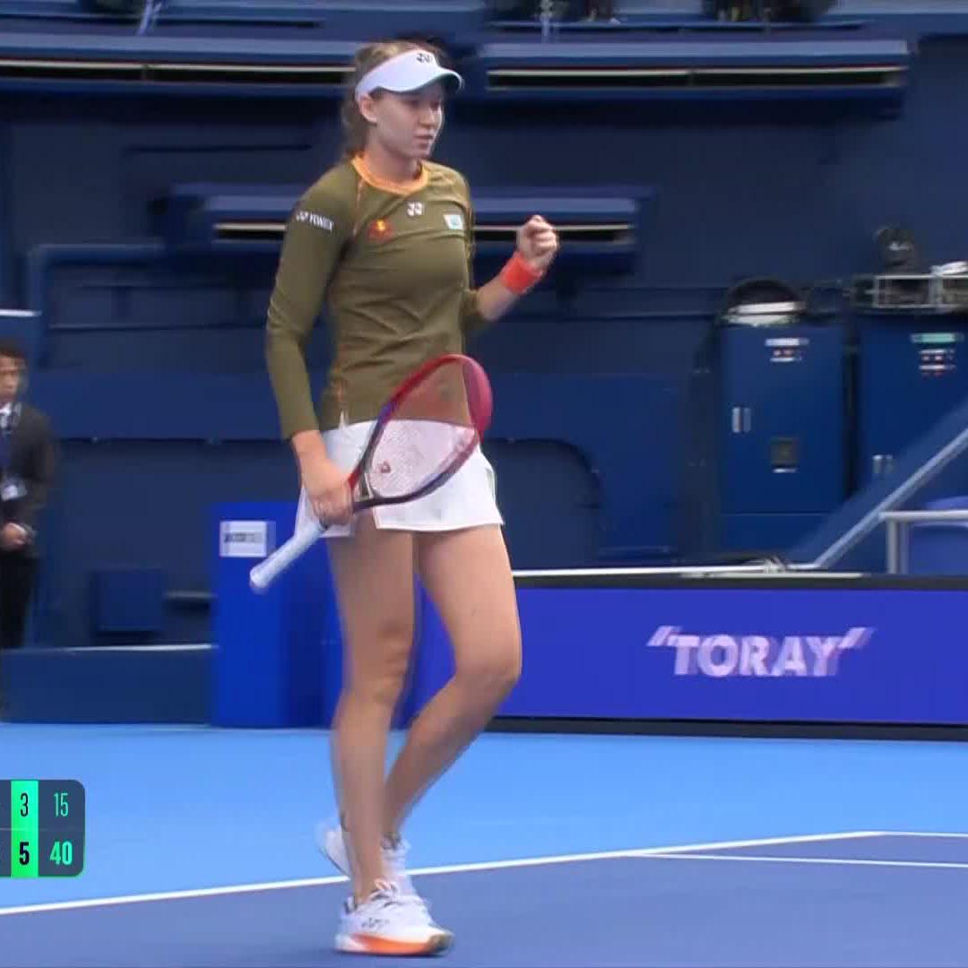 One step closer 👀 Elena Rybakina beats Fernandez 6-4, 6-3 in Tokyo 👏 #TorayPPO