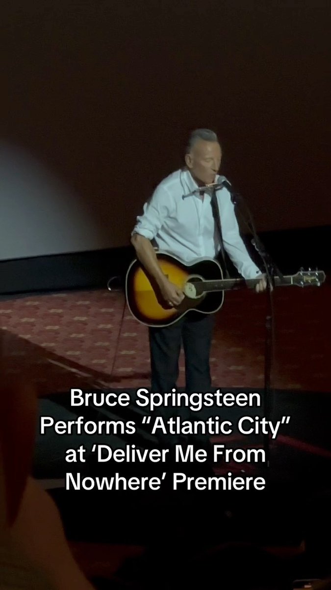 Bruce Springsteen performs ‘Atlantic City’ at the AFI premiere of #DeliverMeFromNowhere.