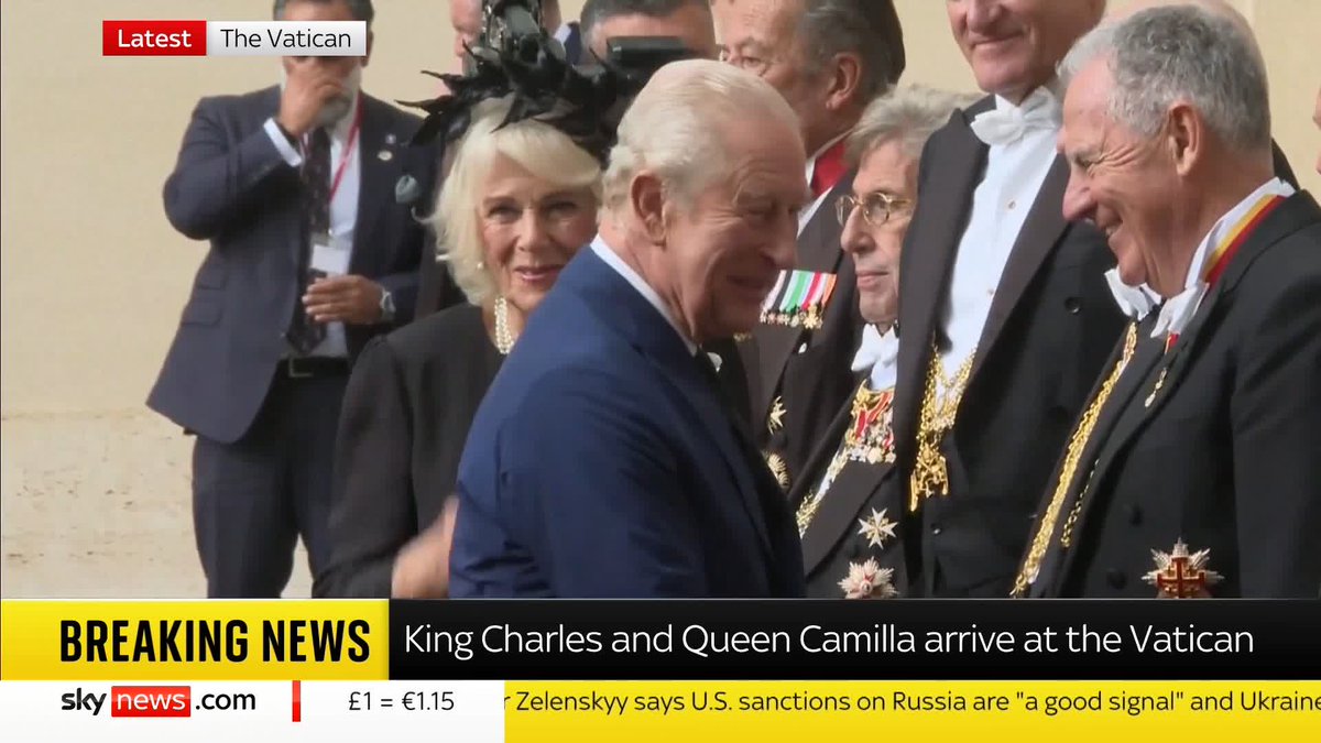 BREAKING: God Save the King plays at The Vatican as the King and Queen Camilla arrive to meet Pope Leo XIV. Latest 🔗 📺 Sky 501, Virgin 602, Freeview 233 and YouTube