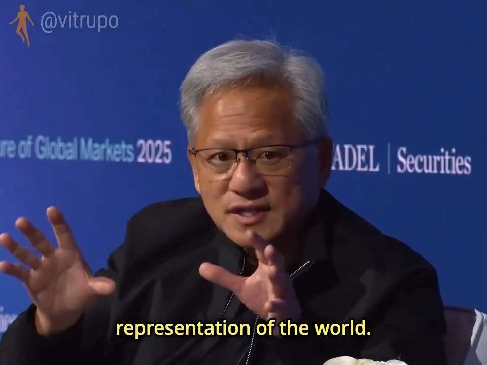 “You could talk to a cell like you talk to a chatbot.” Jensen Huang says the same AI that understands language will soon understand life, turning biology itself into something we can converse with. What are your properties? What can you bind to?