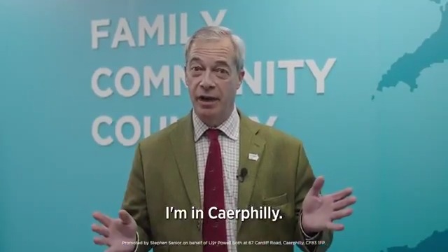 Nigel Farage has just arrived in Caerphilly to campaign on polling day. ✅ Vote Reform today to end 100 years of Labour rule in Caerphilly.