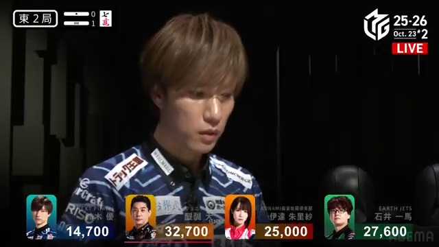 #Mリーグ 2025-26試合ダイジェスト📹 東2局1本場、鈴木優選手 選手の跳満ツモ！ 醍醐選手が一歩抜け出す中 チンイツの仕掛けの優選手と 🀓🀖待ちリーチの伊達選手がぶつかる！ 枚数不利を覆して優選手がツモ！ 3000・6000のアガリでトップ目に浮上！ 👇動画タップで今すぐ無料視聴