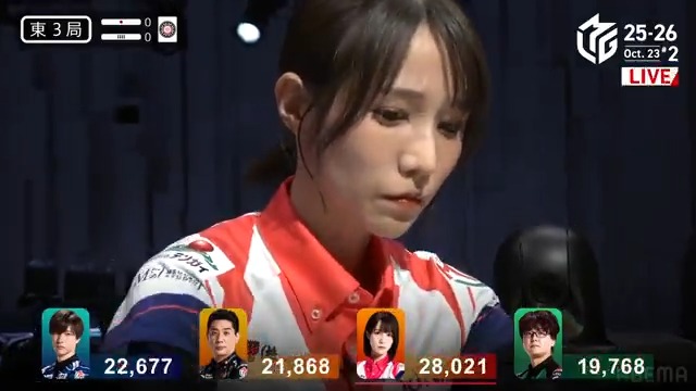 #Mリーグ 2025-26試合ダイジェスト📹 東3局、伊達朱里紗選手 の親倍満ツモ! 先程チンイツを決めた優選手が平和の先制リーチ! しかし親の伊達選手がチンイツドラ2赤1の聴牌! 今度は伊達選手が制して🀜ツモ! 8000オールのアガリで大きく抜け出す! 👇動画タップで今すぐ無料視聴