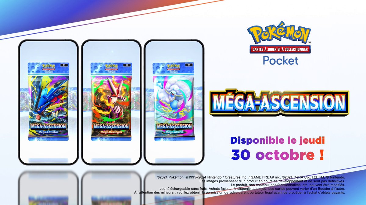 L’extension Méga-Ascension débarque le 30 octobre sur JCC Pokémon Pocket