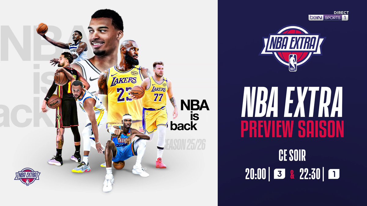 ๐ฅ Petit bonus ce soir : la Preview de la saison avec la Team ! ๐ Rendez-vous ร 20H sur beIN SPORTS 3 #NBAextra