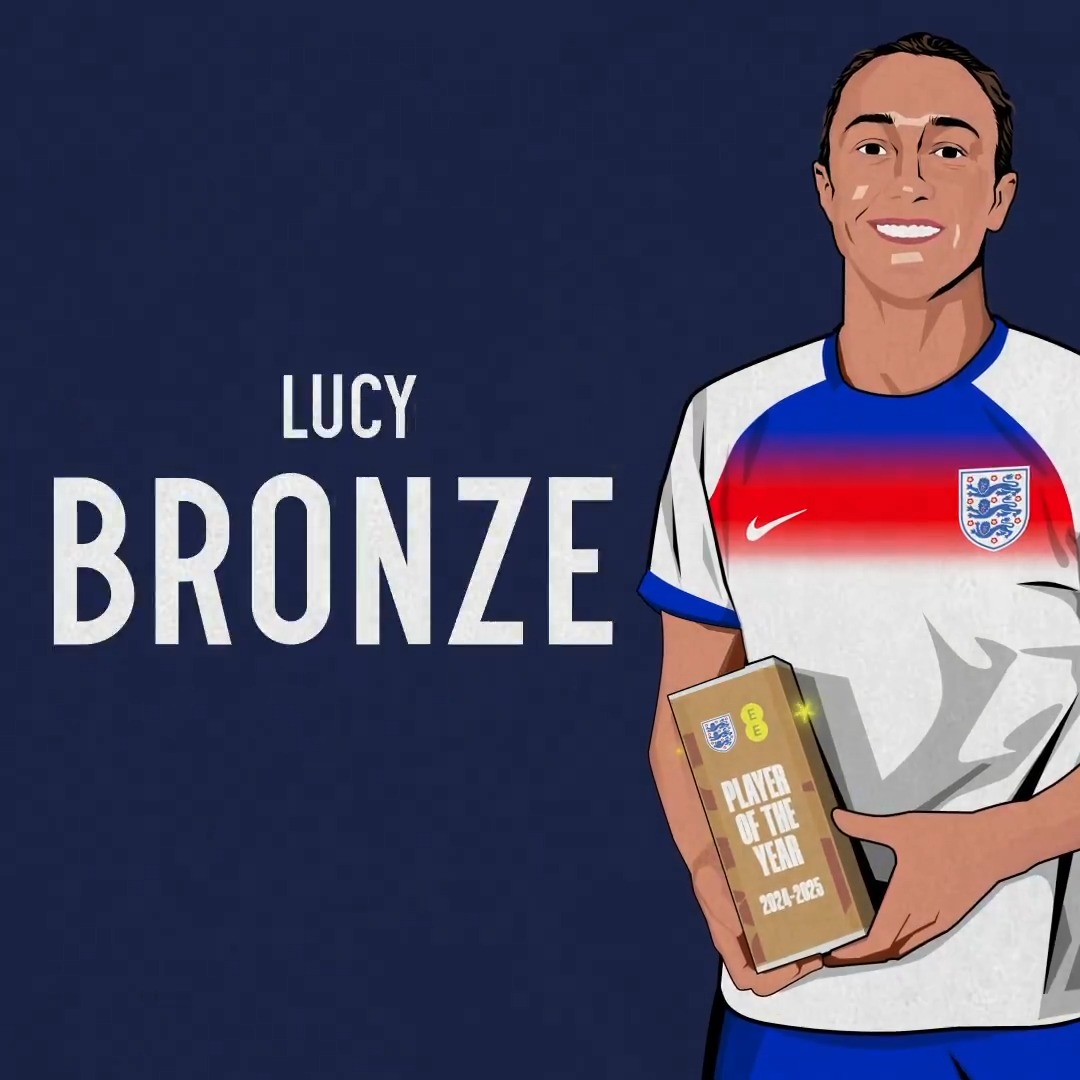 Your England Women’s Player of the Year connected by @ee for 2024-25: Lucy Bronze MBE! 🤩