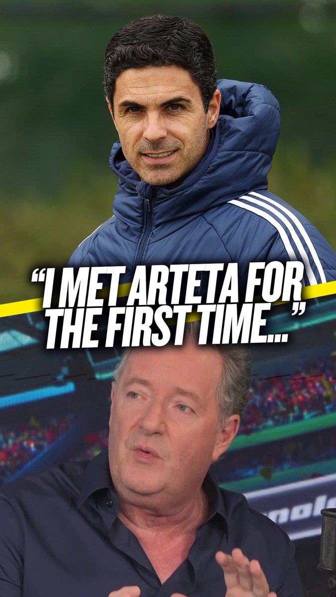 🤝 "I actually met Mikel Arteta for the first time last week..." @PiersMorgan reveals what he said to #AFC boss Mikel Arteta after bumping into him at a restaurant! 👀