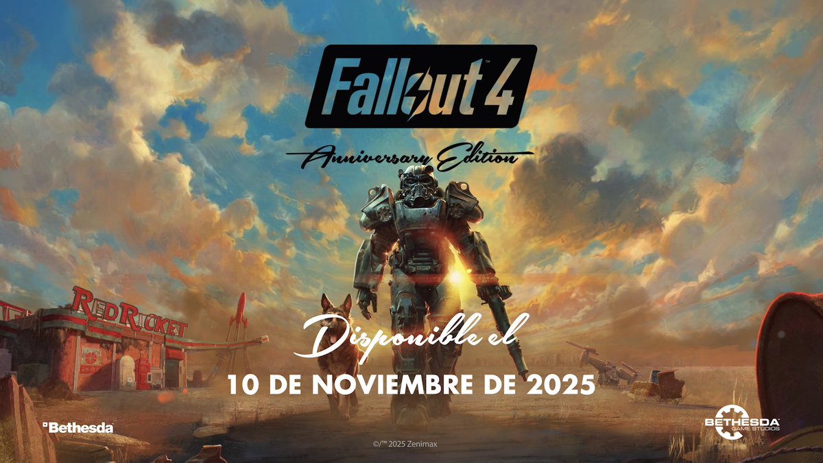 ¡La Commonwealth te llama! La Edición Aniversario de #Fallout4 incluye las 6 expansiones oficiales y más de 150 ítems del Club de Creación. Disponible el 10 de noviembre 👇 🔗