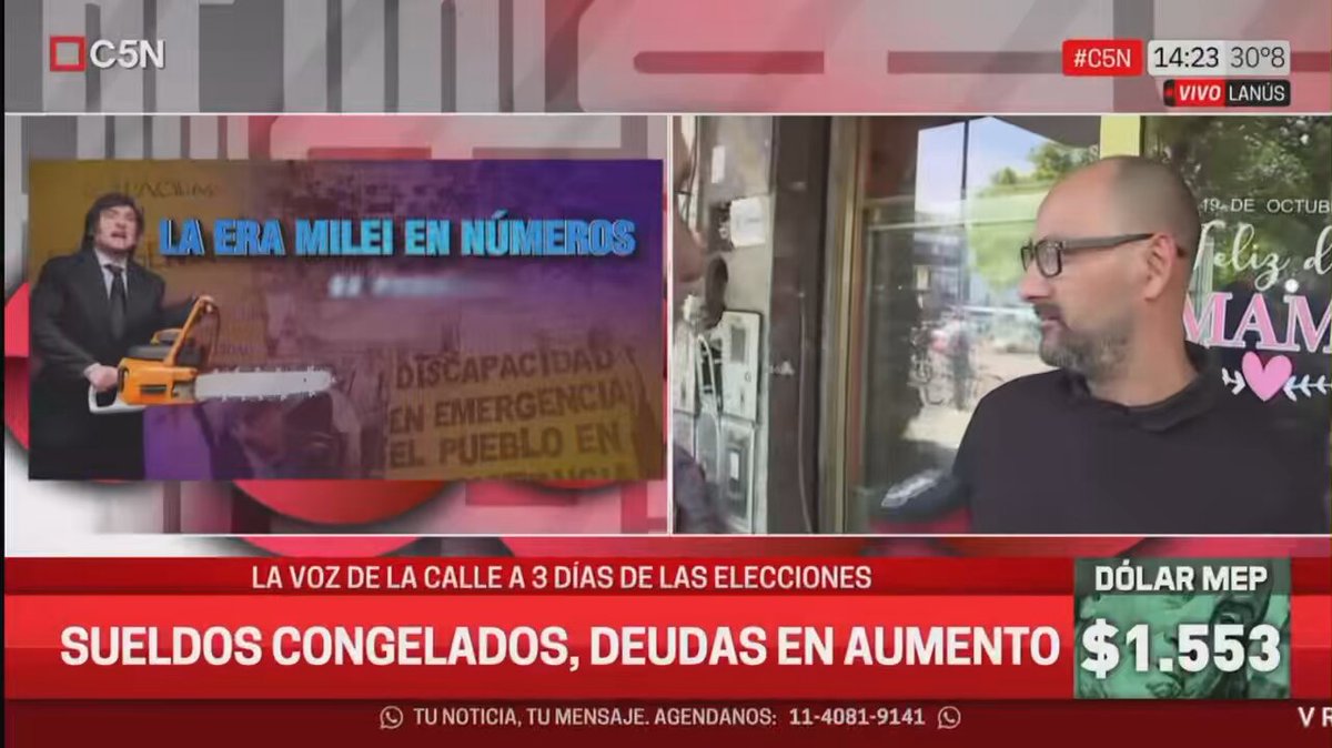 Un pelado estaba defendiendo a Milei en la tele y los vecinos empezaron a gritar “AQUEL TOMA FALOPA” jsjsjsjsjsjsj La única forma de defender a Milei es pasado de falopa, si no, no se explica.
