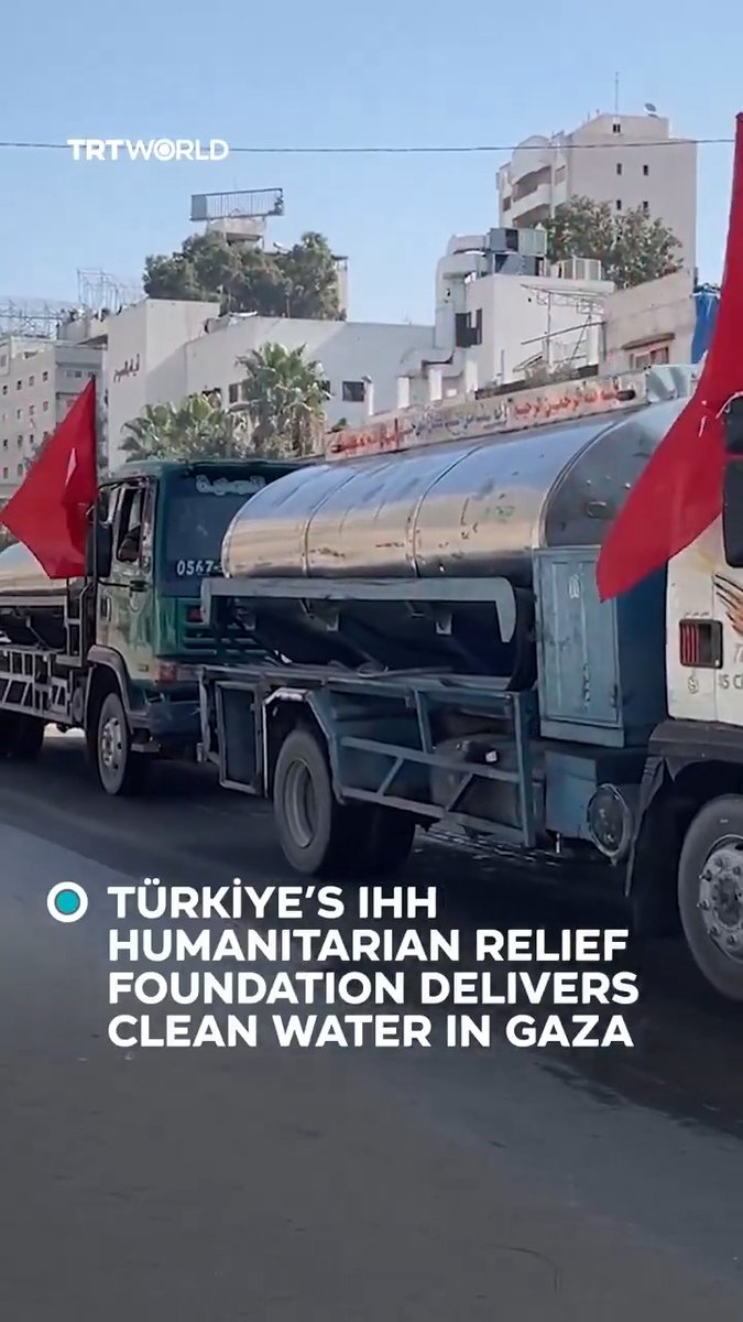 Türkiye’s IHH Humanitarian Relief Foundation distributed clean water in Gaza, where Israel’s attacks and blockade have worsened the water crisis. Tankers delivered water to Gaza City, where Palestinians filled jerrycans to meet only a fraction of their daily needs