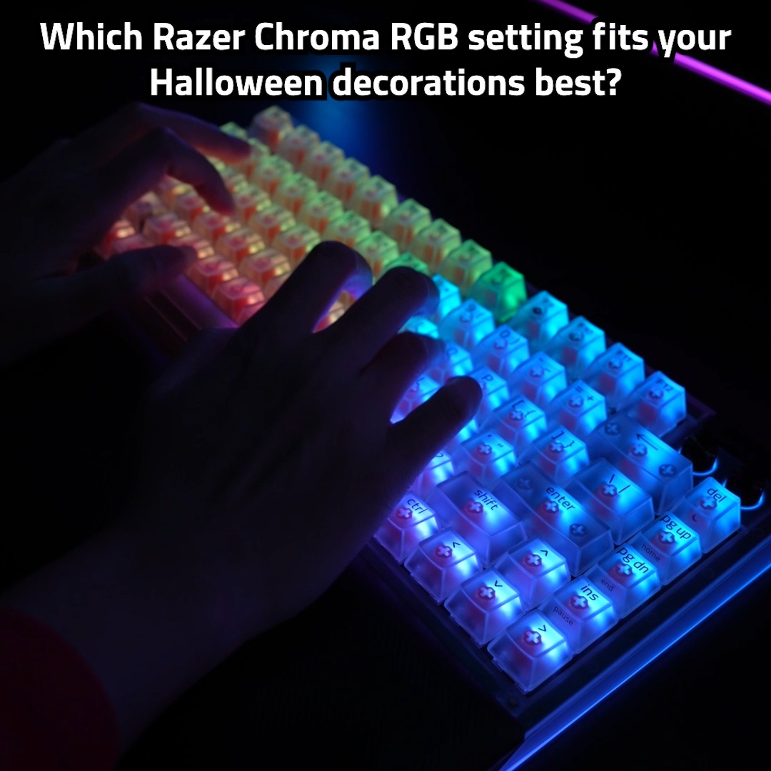 Get in the Halloween mood with these Razer Chroma RGB settings that hit different on the Razer Phantom White Collection. Check it out here: ​