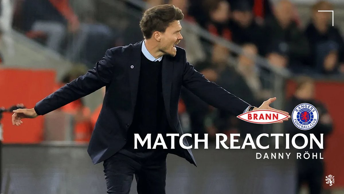 🎙️ Danny Röhl spoke to RangersTV after tonight's game against SK Brann in Norway.