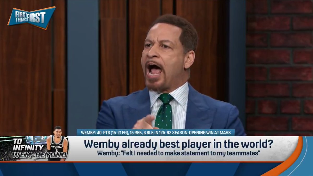 Is Victor Wembanyama already the best player in the world? Chris Broussard answers: “Let’s see what he does on the biggest stage… But in a vacuum, just kind of removing the accomplishments. Yes… Wemby is the best defensive player in the league by a mile.”