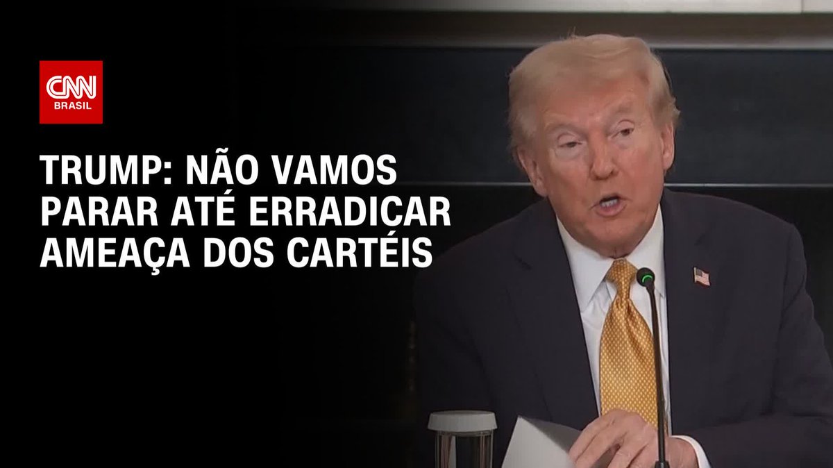 Trump: Não vamos parar até erradicar ameaça dos cartéis; assista #CNNBrasil360°