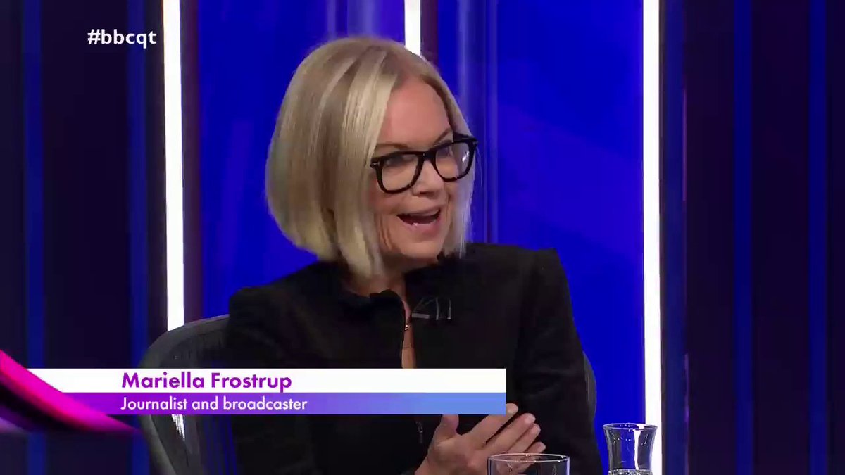 “Imagine if nobody wanted to come here, then we’d really be depressed about Britain as a nation” Broadcaster and journalist Mariella Frostrup says the UK’s asylum system is “shambolic” and the “dehumanising” language used around immigrants is “shocking” #bbcqt