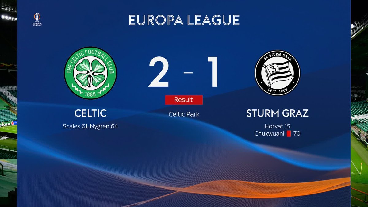 Celtic get a much needed win against Austrian champions Sturm Graz 🙌