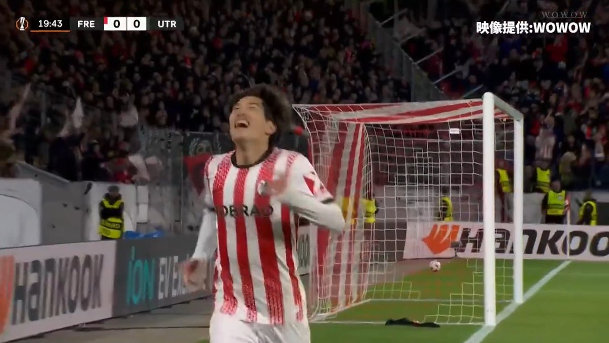 鈴木唯人 ELデビュー戦で魅せる! 🏆UEFAヨーロッパリーグ Matchday3 フライブルク vs ユトレヒト / フライブルク加入後初ゴールは チームを勢いづける先制弾! \ ABEMAでWOWSPOに登録して 世界最高峰のスポーツを楽しもう ABEMAdeWOWSPO WOWSPO