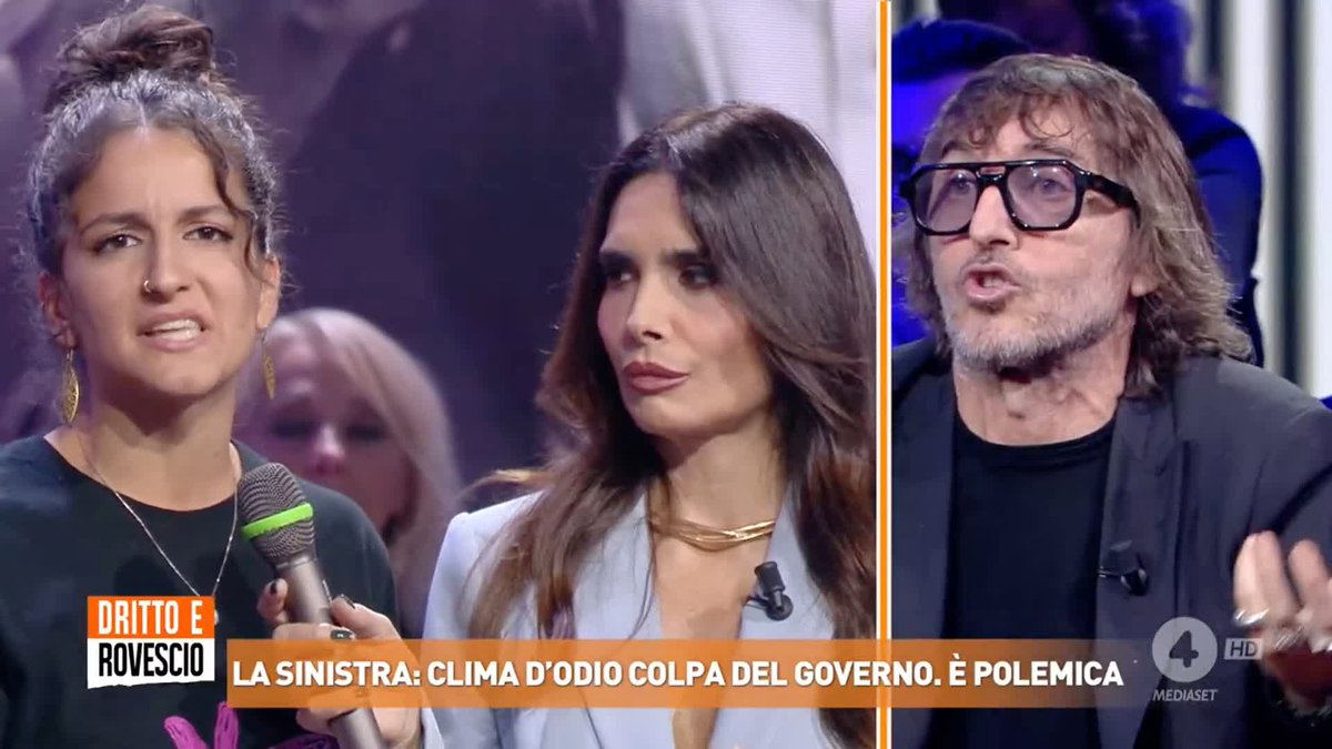 Un acceso dibattito tra Giuseppe Cruciani e Gabriella, studentessa e attivista, a #drittoerovescio