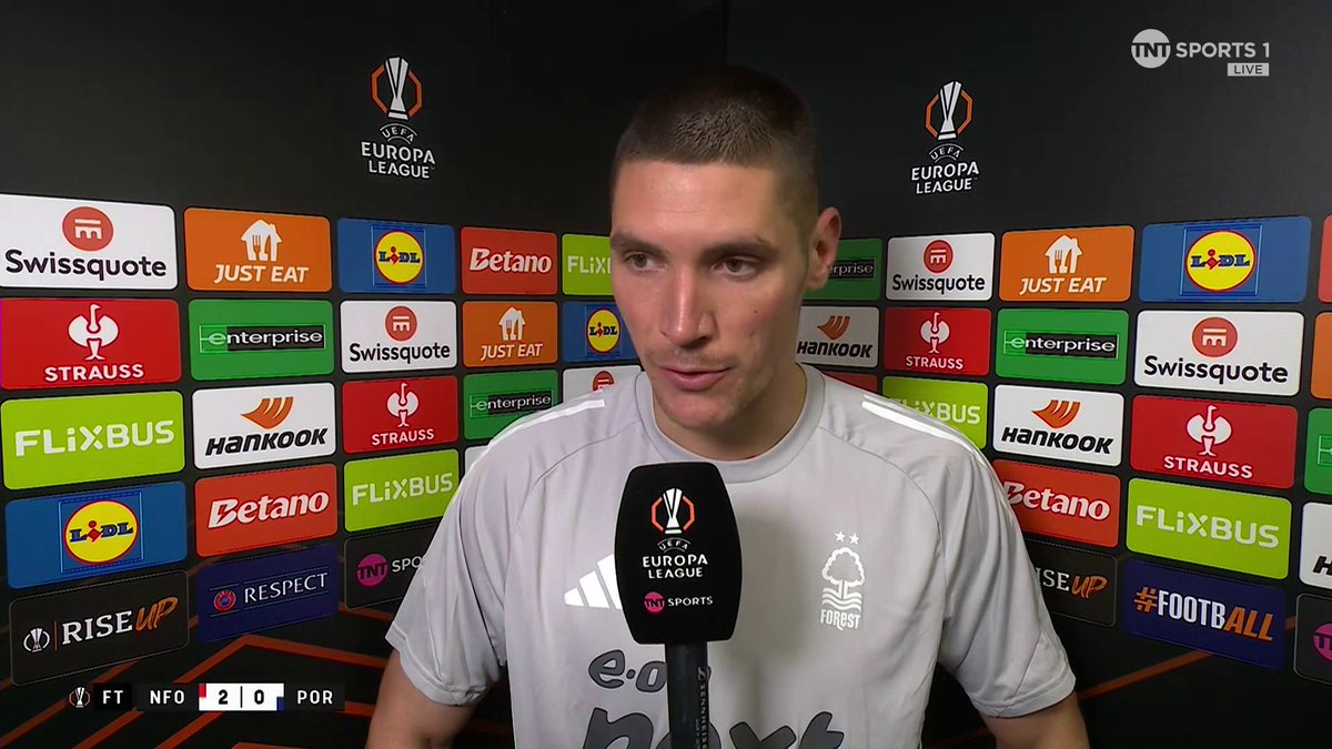 "He's brought positive energy!" Nikola Milenković reacts to Nottingham Forest’s victory and new manager Sean Dyche! 📺 TNT Sports & discovery+ UK | 🎙️ Becky Ives
