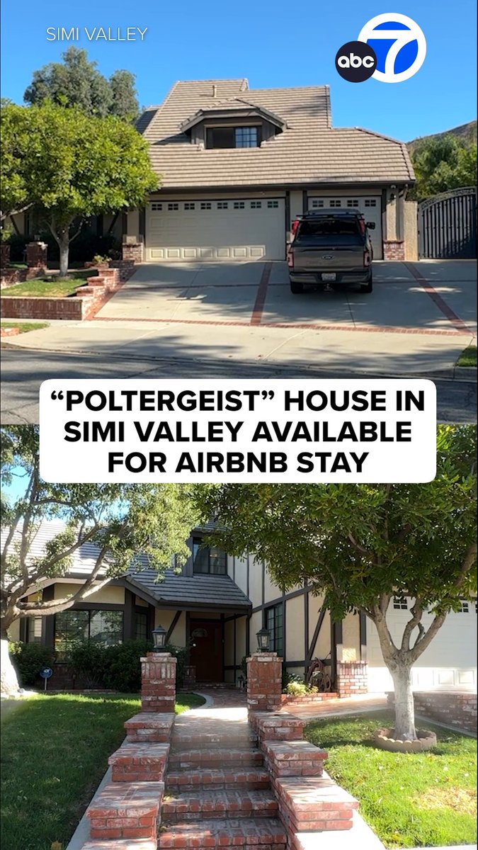 THEY'RE HERE! 👻 The owner of the Simi Valley home that was featured in the 1982 blockbuster movie "Poltergeist" has made the house available on Airbnb, with furnishings celebrating the horror film and '80s nostalgia.