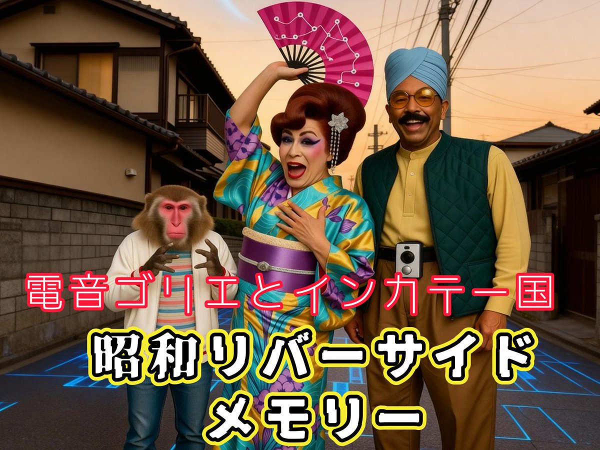 【🔥引火速報🔥】 引火帝国の名をかたる謎のニセモノ集団として登場した「インカテー国」が、ドサ周りとド根性の屈折30年を経てついにデビュー! MVには電音ゴリエ・サリー片岡・猿日出郎に加え、引火帝国メンバーも友情出演!フルバージョンは引火帝国Youtubeでご覧ください🔥 ♯サイバー演歌