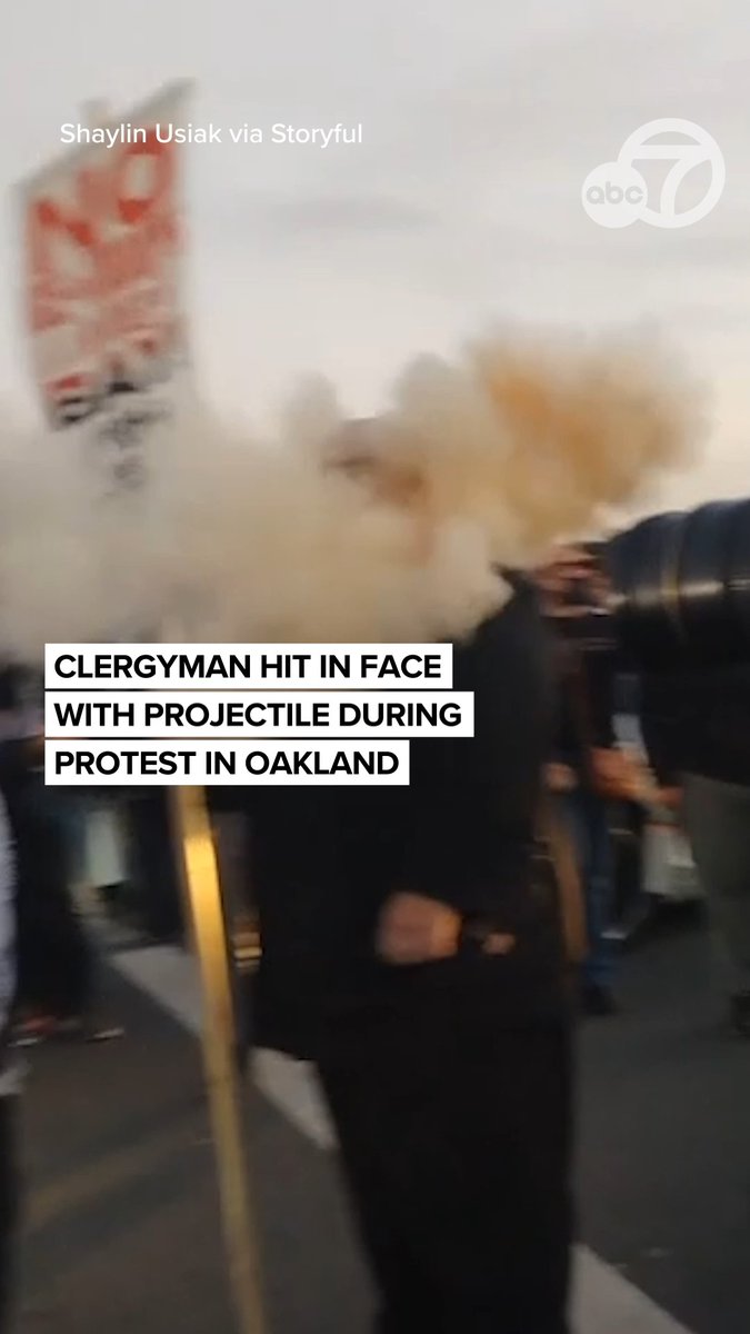 A Christian minister protesting outside of Coast Guard Island in Alameda was hit in the face by a projectile shot by a federal agent Thursday morning. Jorge Bautista says he didn't get a warning, and everything happened in a matter of seconds.