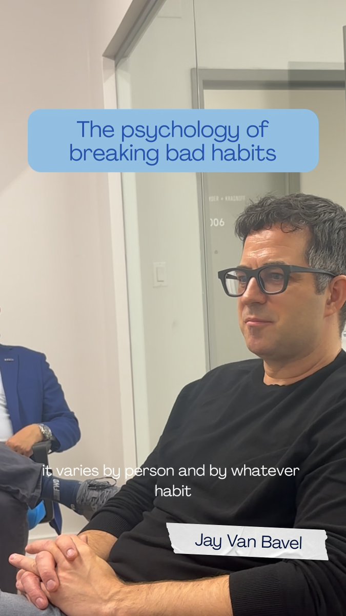 Deep diving into the psychology of breaking bad habits with Jay Van Bavel Professor, Psychology &amp; Neural Science, NYU.