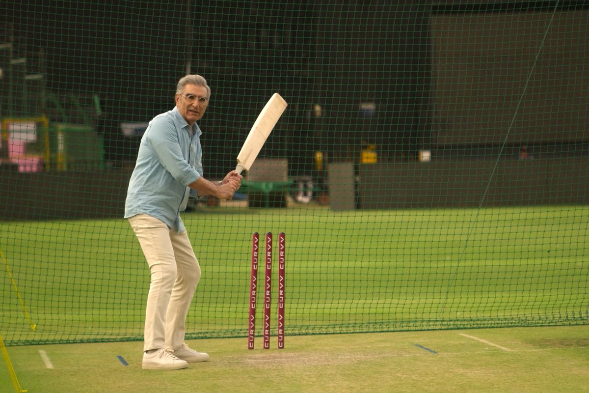Eugene Levy gets warmed up for his next stop: India. A new episode of #TheReluctantTraveler premieres Friday on Apple TV.