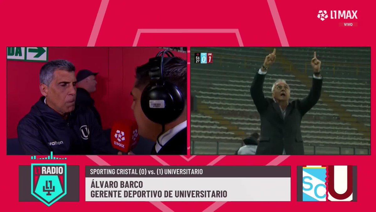 🎙Álvaro Barco: "ALEX VALERA MERECE ESTAR EN UNA LIGA MÁS COMPETITIVA" "Fossati siempre va a dejar la valla en alto y, a fin de año, vamos a analizar las cosas con tranquilidad" 📹Nota de nuestro periodista Gustavo Peralta Coello #L1Radio #Universitario #Barco 📺 Conoce cómo ver L1MAX en vivo 👉