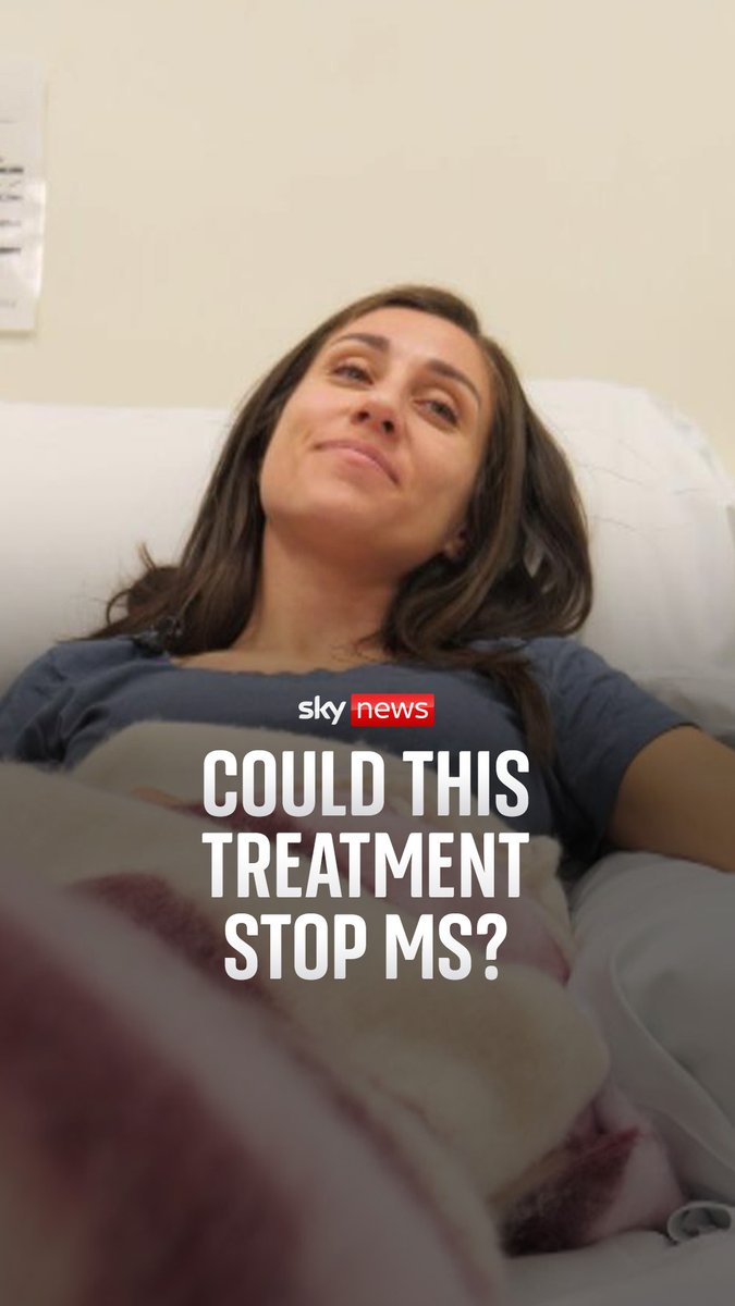A mum with multiple sclerosis has become the first patient in the UK to receive an experimental treatment that could slow or even stop progression of the disease. Science correspondent Thomas Moore was given special permission to film the treatment. 🔗