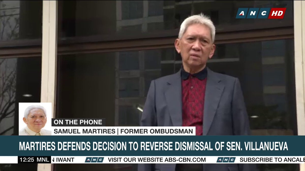 Former Ombudsman Samuel Martires rejected criticisms that his 2019 reversal of Senator Joel Villanueva's dismissal order was a "secret" decision, explaining that unpublished rulings do not automatically mean they are hidden from the public. #DatelinePhilippines