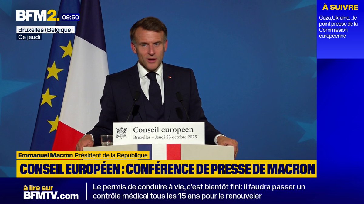 💬"Si demain on abandonne l'objectif de 2035, oubliez les usines de batteries électriques européennes" Emmanuel Macron a réaffirmé que la fin des ventes de voitures thermiques neuves en 2035 est "un bon objectif" mais plaide pour des "flexibilités" #BFM2