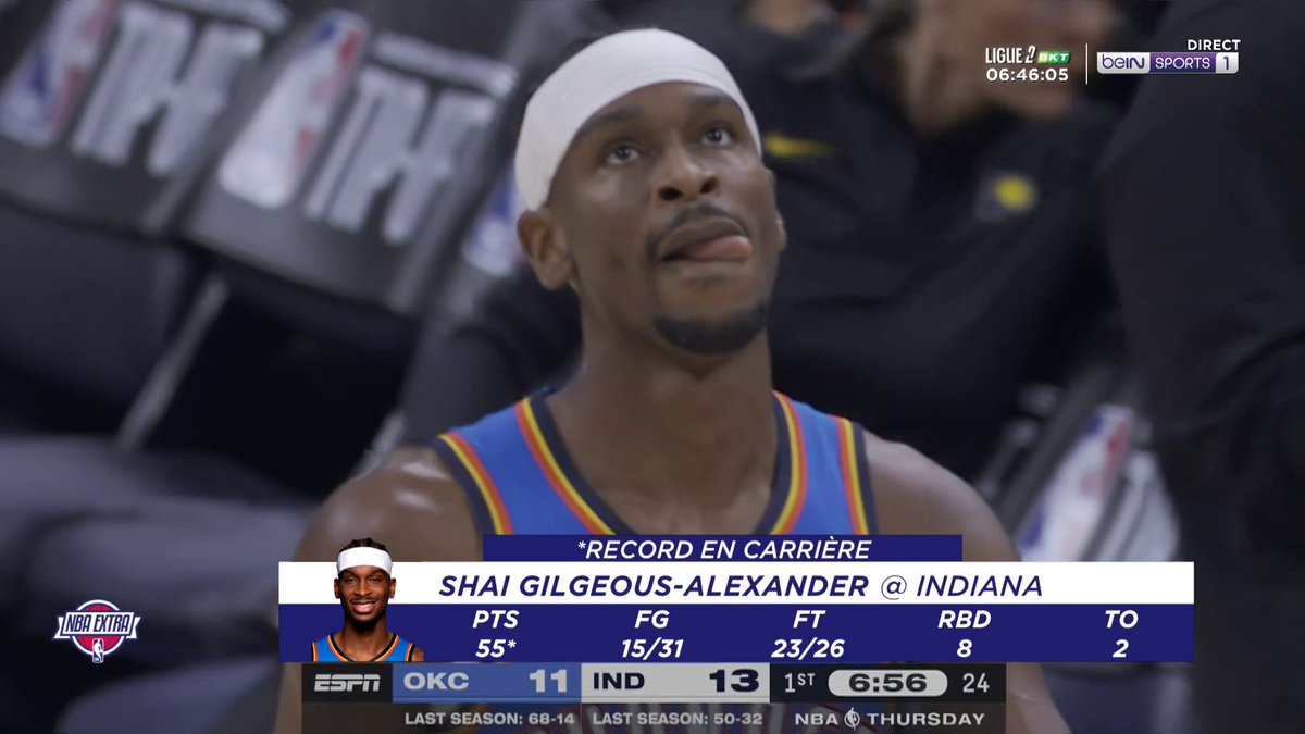 ⭐ 55 points et un record en carrière pour SGA ! 💬 "Ce savoir-faire pour attirer les fautes, je trouve ça magnifique !" #NBAextra