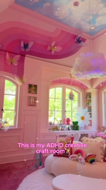 🎥 Watch the full transformation of my dream craft room now on YouTube: 💞 Designed with my ADHD in mind, every detail was created to help me stay focused, inspired, and creative 🎨✨ With the help of the amazing experts at UnderstoodOrg, my incredible design team, and my partners at Android, I learned how to make this space as functional as it is beautiful — from the layout to the lighting to the way everything’s organized and tech to help me be creative 💫 I finally have a place to display some of my favorite art and feel inspired every time I walk in 💖 Can’t wait to start creating in here 🪩🌈 #ADHDAwarenessMonth #SlivingWithADHD #InclusiveByDesign