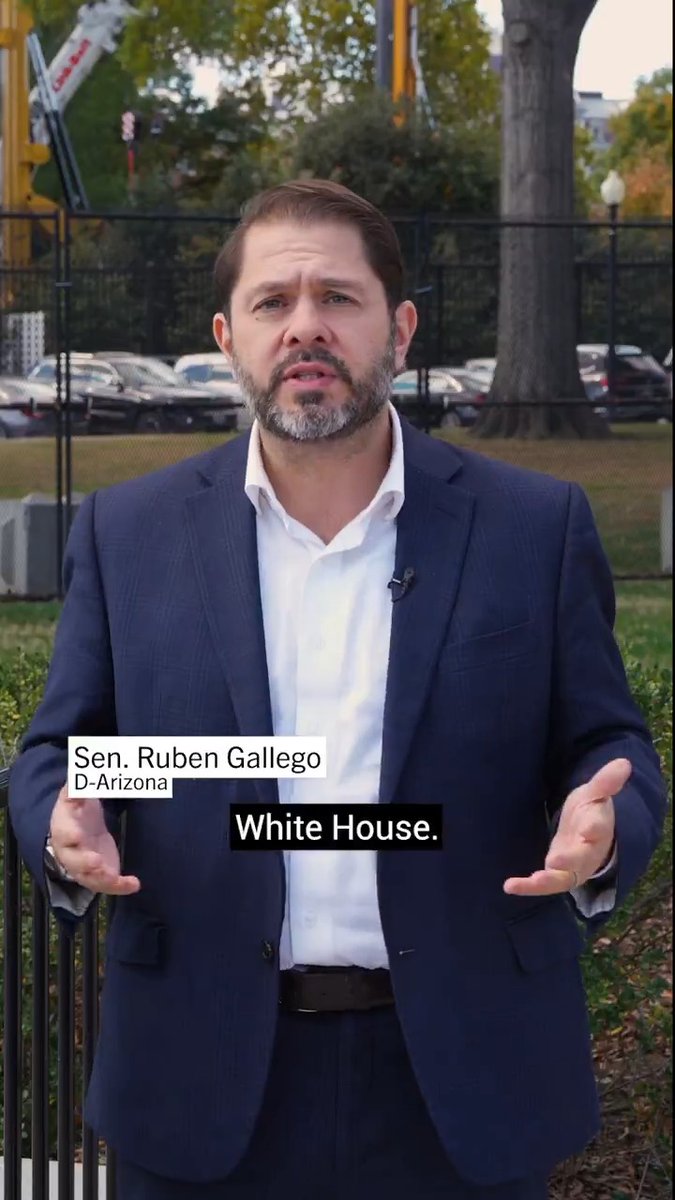 Trump’s tearing down the East Wing to build himself a $350M ballroom while Americans struggle to afford health care. Senator Ruben Gallego went to the site of the Trump teardown.