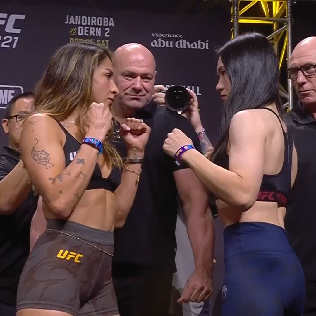 魅津希×ジャケリニ・ アモリン 公開計量でのフェイスオフ！ #UFC