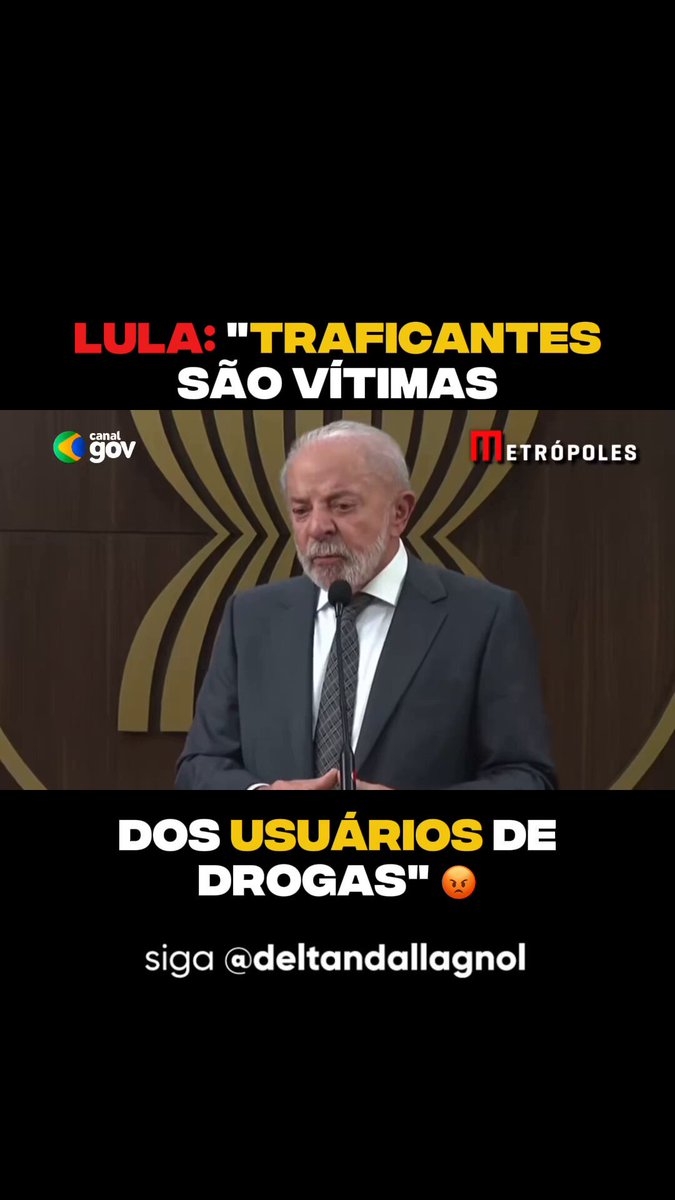 😡 Lula diz que traficantes são VÍTIMAS! Enquanto a população defende tolerância zero com o crime, Lula prefere passar pano para quem destrói famílias. Essa é a cultura da bandidolatria: transformar criminosos em coitados e vilanizar quem os enfrenta. 💬 O que você acha dessa declaração? Deixe sua opinião nos comentários 👇